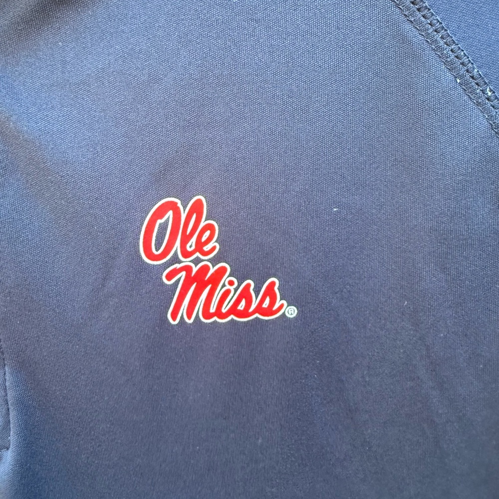 Stadium Athletics Ole Miss Rebels Womens Size Medium 1/4 Zip Navy L/S Shirt Top - Picture 3 of 8